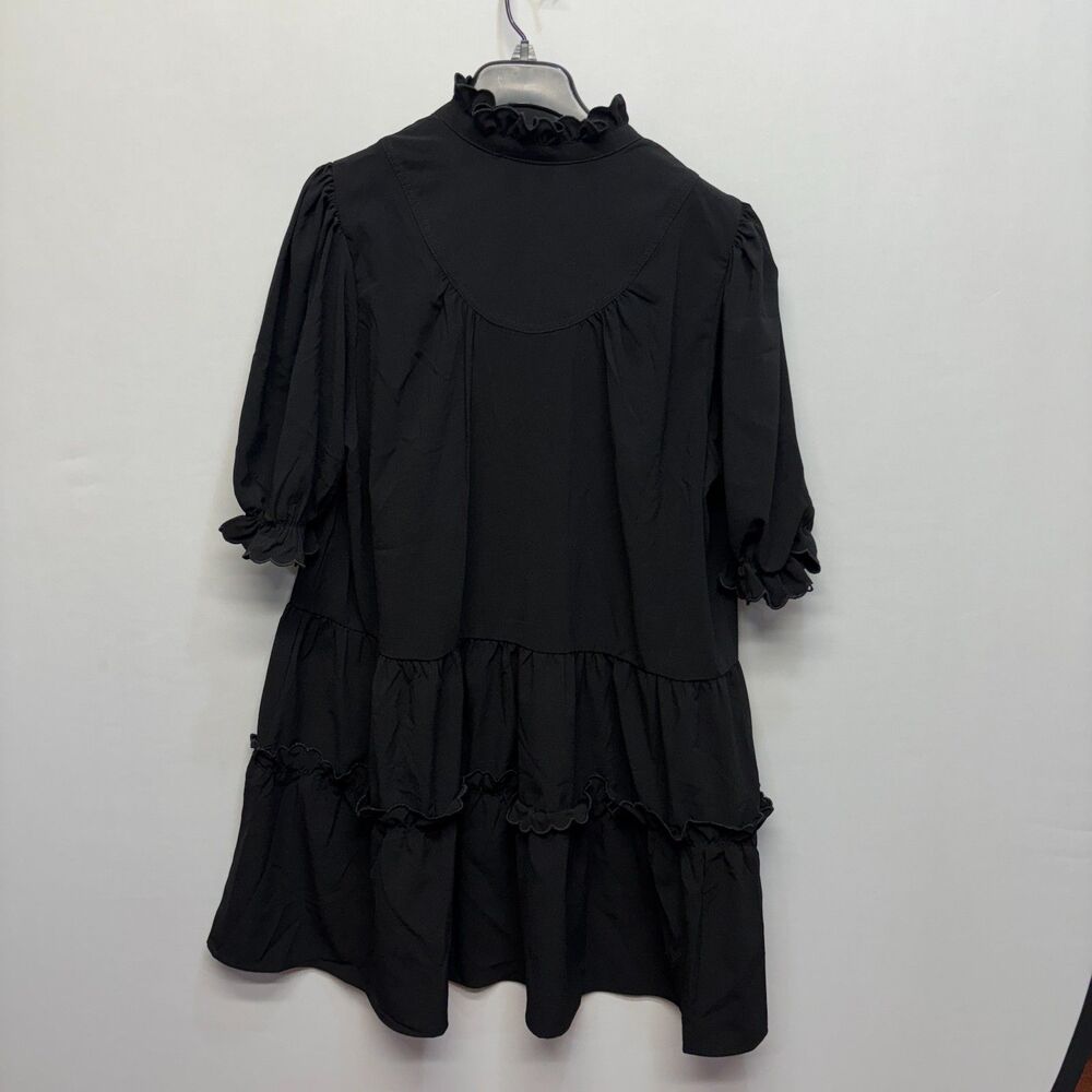 Pomander Place Women Selena Mini Dress Size XXL 2XL Black Puff Sleeve D116 -16 - Picture 14 of 16
